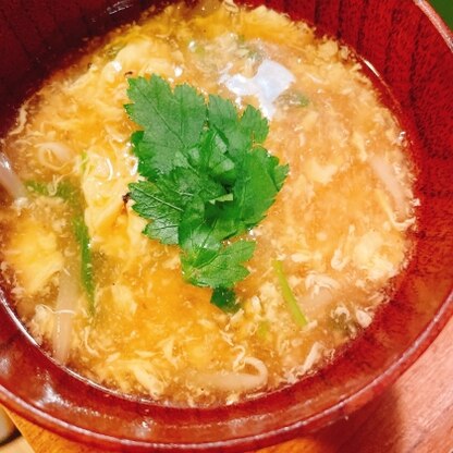 食べやすいお味！お味噌汁作るより簡単時短なのが助かります！溶き卵のふわふわと、もやしのシャキシャキ、スープのとろみがいい感じです♪またリピさせていただきます！